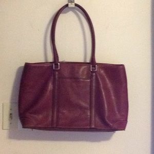 Coach Vintage Red Leather Large Purse
